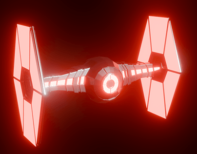 StarWars Themed SpaceShip with Red Emission