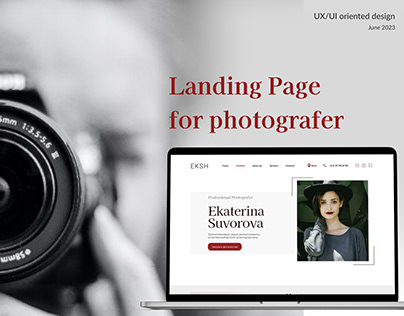 Landing page for photografer.