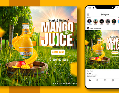 Mango Juice - Social Media Post Design