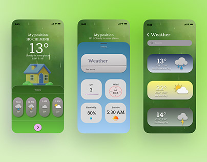 Weather App UI Design by Figma