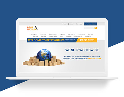 Ecommerce Website Design - PENS WORLD