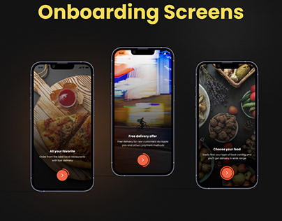 Onboarding screen - food delivery app