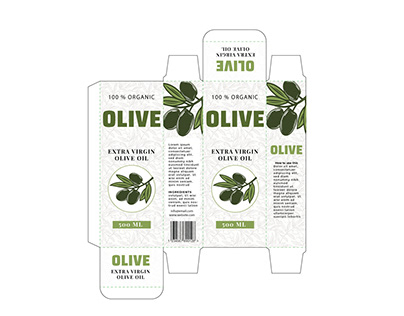 Olive Oil Box Packaging Design
