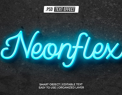 Neonflex glow text effect