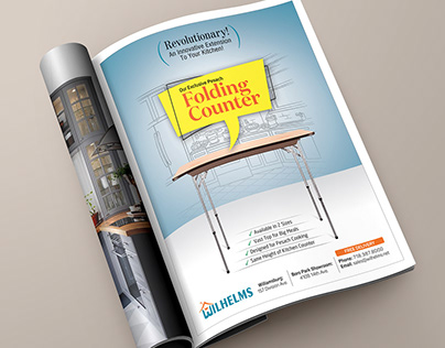 Magazine Ad of Kitchen Folding Counter