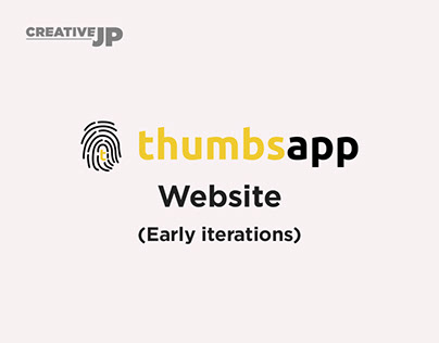 Thumbsapp website UI Concept (Early iterations)