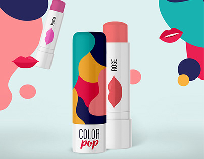 color pop branding design - lip balm