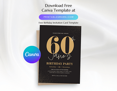 FREE Birthday Party Invitation Template for Canva