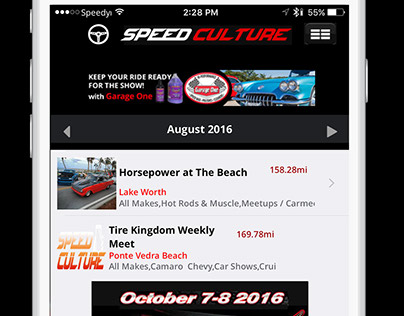 Speed Culture App Mobile Design
