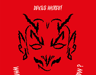 Typographic poster for Devils Haircut font