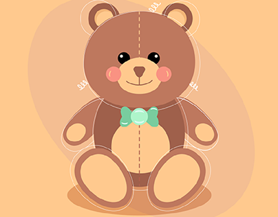 Vector illustration of a teddy bear