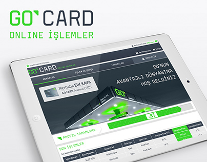 GO CARD Online İşlemler Web Design