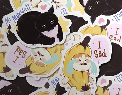 Meme cats stickers