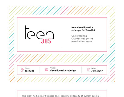 Teen385 - Visual identity redesign