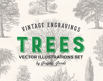 Trees – Vintage Illustrations Set