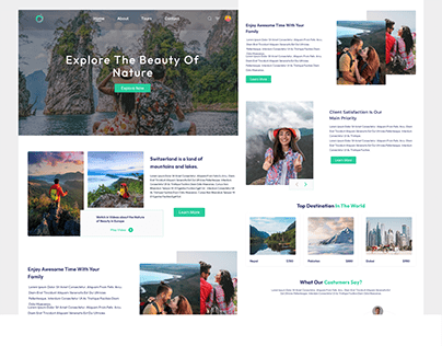 Adventure/Travel Website Landing Page uxui design