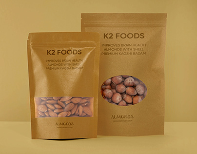 Almond pouch packaging design