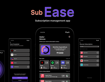 Project thumbnail - Sub Ease - Subscription Management app