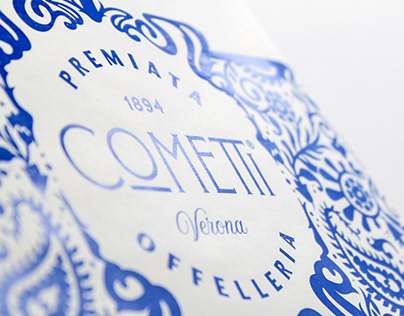 Premiata Offelleria Cometti Logo design & packaging