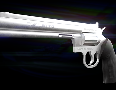 Revolve Handgun 3D Model in 3DS Max