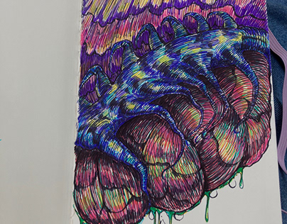 tract- coloured pen on paper