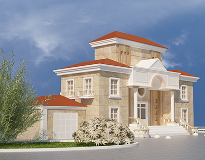 First Trial in modeling ,, Villa (3ds max)
