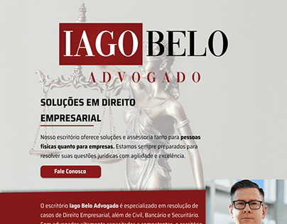 Layout Landing page Iago Belo Advogado