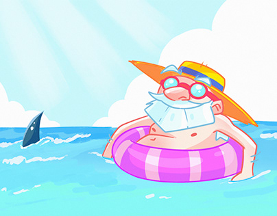 STICKERS FOR MESSENGER | Grandfather at sea