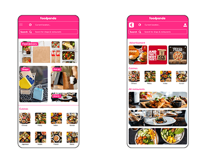 Foodpanda App I UI/UX Exercise