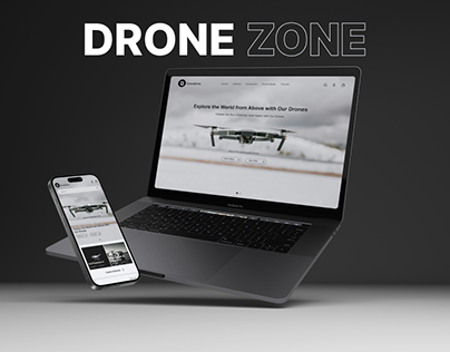 Project thumbnail - Drone zone - Responsive website