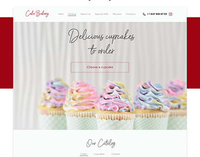 Landing page Cake Bakery