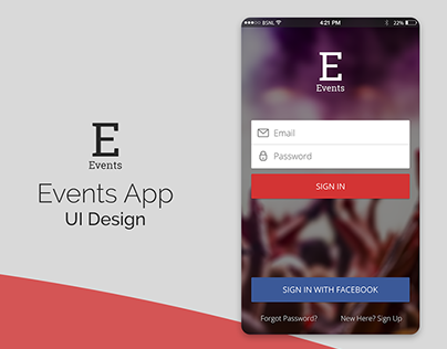 Events App UI Design