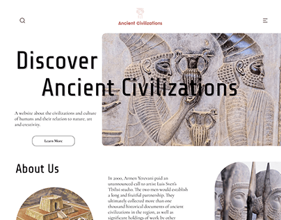 Ancient Civilizations Website Concept