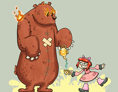 Annie and Tibbers Tea Time