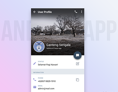 User Profile Android Messenger App