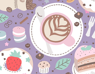 [Petit Yul's Illustration] Sweet Homecafe_Pink