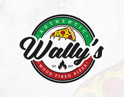 Logo design for Wally's Authentic Wood Fired Pizza