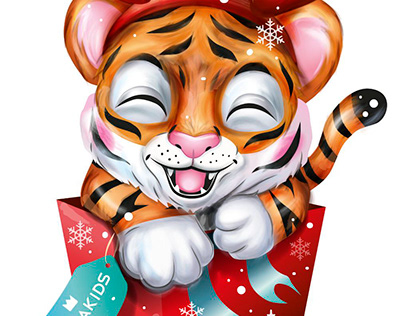 Tiger cub vector illustration