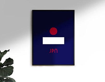 Minimalistic Japan logo / poster design