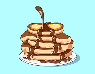 Food Spot Illustration - Pancakes