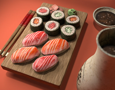 3D Sushi Platter
