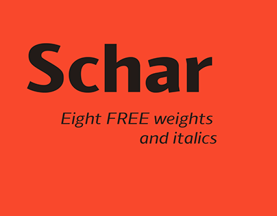 Schar - FREE Type Family