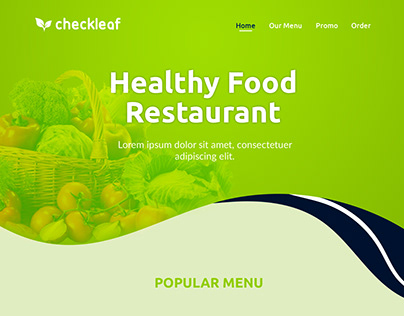 Food deliver website UI design