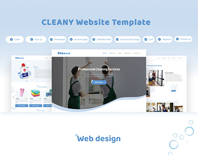 cleany ( cleaning web design)
