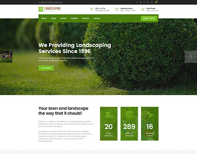 Landscaping PSD Template