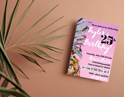 Birthday Party Invitation - Tropical