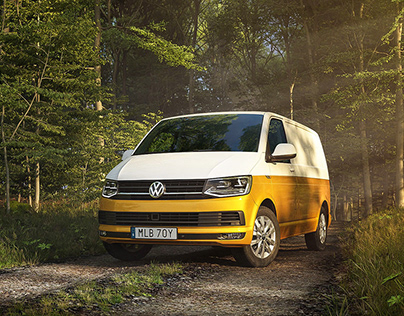 VW T6 forest path