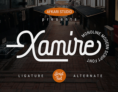 Xamire - Monoline Modern Script Font