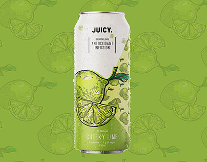 Drink Packaging for Juicy Lime Sparkling Water