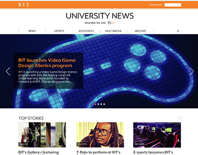 RIT University News Redesign | Web Design
